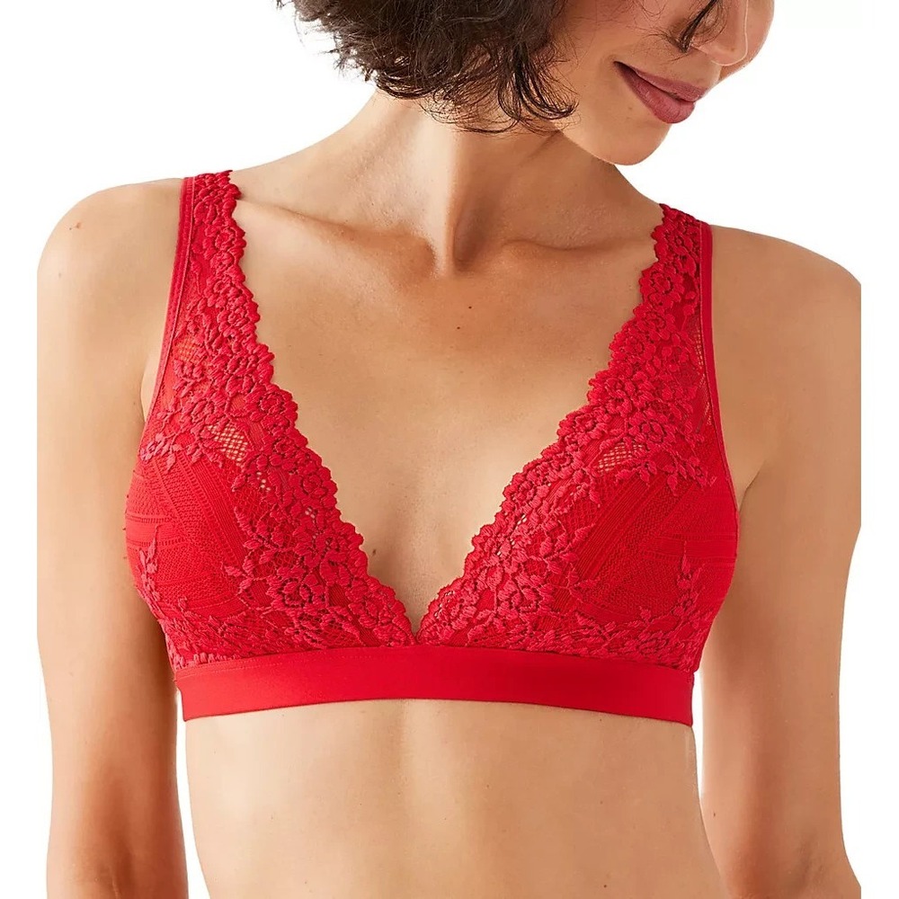 Wacoal‎ Women's Embrace Lace Wire Free Bra in Equestrian Red Size 34 NEW